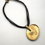 Chico's Chico’s leather multi cord layered enamel coated pendant necklace espresso brown Photo 7