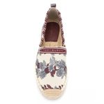 Tory Burch Grosgrain Whipstitch Floral Imperial Garnet Espadrilles Flat,Sz 7,NIB Photo 15