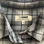 Ci Sono Plaid Collection Plaid Flannel Tie Waist Shirt Tunic Dress 4 Pocket Sz.M Photo 9