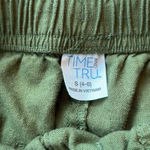 Women’s Linen Blend Cargo Pants Army Green Size Small Photo 5