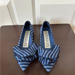 Aerosoles  Women's Damira Ballet Flat Blue Jean Textured Striped Knit Fabric 8 Photo 3