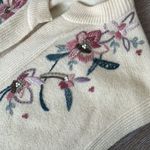 Vintage 80’s embroidered sleeveless cardigan vest cottagecore dainty‎ floral Size M Photo 6