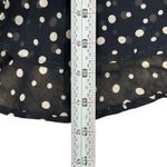 Escada Navy Blue Polka Dot Silk Midi Dress Ruffles V Photo 6