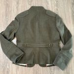 J.Crew Wool Military Officer Jacket | Size 8 | Brass Buttons | Vintage FA06 Green Photo 14
