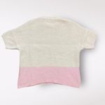 Lilla P Color blocked Wool Alpaca Crewneck Sweater Womens M/L Pink White Size M Photo 5