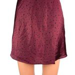 Abercrombie & Fitch Purple Black Dots Silk Satin Mini Slip A-Line Wrap Skirt XXS Photo 0