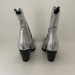 Free People Brayden Metallic Leather Metal Toe Western Cowboy Boots Booties 7.5 Photo 12