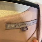 Luxe by Carmen Marc Valvo Midi Fit & Flare Dress Sz 4 Pink Black Photo 4