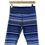 Calvin Klein  Workout Leggings Size M Blue Striped Activewear Athleisure Yoga Photo 1