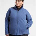 Athleta Women’s Chrome Blue Stroll Full Zip Fleece Plus Size Jacket 2X Photo 0