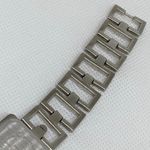 Women watch silver tone 25mm case quartz analog link bracelet size 6.5” running Photo 6