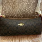 Coach NWT Black Signature Shoulder Bag with Gold Accents Photo 2