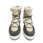 Blondo  Boots Size 9.5 Waterproof Gray Cream‎ Suede Shearling Upper Lace Up Photo 1