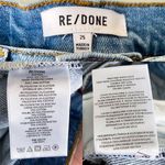 RE/DONE Jeans 70s Stove Pipe High-Rise Distressed Crop Destroyed Dawn 25 NWT Photo 4