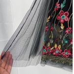 Studio West Mesh Skirt Sz L Black Cottage Festival Fairy Grunge Embroidered Size L Photo 4