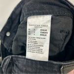 American Eagle  Women’s Distressed Straight Leg Mom Jean Black Size 4 EUC Photo 5