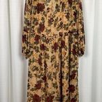 ZARA Brown Floral Printed Bloggers Favorite Midi Dress Sz.S NWT Photo 10