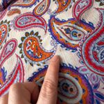 Lands' End  Paisley Embroidered Tunic Top Size XL Multicolor Lightweight Boho Fall Photo 5