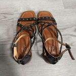 Crown Vintage Studded Ankle Strap Sandals Gladiator Style Black 6 North Square Photo 0