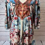 One World Blouse Tunic Top Shirt XL Extra Large Embellished Sequins Boho Fairy Photo 0