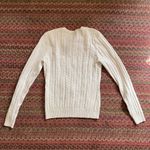 IZOD  CLASSIC WHITE CABLE KNIT SWEATER HIGH NECK TENNIS PREPPY Photo 2