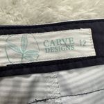 Carve Designs  Navy and White Striped board shorts size 12 Photo 2
