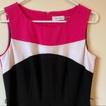 Calvin Klein Black White Pink Women’s Semi Formal Professional Dress Sleeveless Photo 1