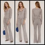 Heartloom 💕💕 Lilah Henley Sweater + Nikita Wide Leg Pant Taupe Ribbed  L NWT Photo 4