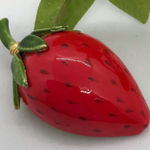 Vintage 1970s Originals by Robert Red Enamel Strawberry Brooch Photo 0