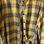 SheIn Vibrant Yellow Plaid shirtwaist dress with belt 1X Photo 7