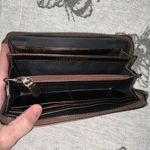 Juicy Couture A HTF Vintage Rare Brown Leather Zip Around Wallet Photo 4