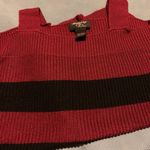 Hooked Up Red Black Sweater Size M Photo 6