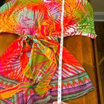 White Birch BOUTIQUE ROMPER FLIRTY TROPICAL LOOSE FITTING TOP ELASTIC WAIST L Photo 7