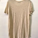 IRO Womens Size XS Tan Clay Linen Distressed Sijae Tee T-Shirt Cut Out Top Photo 5