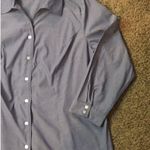 cj banks Blouse Womens 1X Used Blue V-Neck Button Front Photo 10