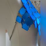 Rhombic Blue Squared Sequin Glisten Halter Top Photo 4