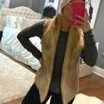 Ecru Tan Fur Vest Photo 0