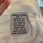 Vanilla Star Jeans Vanilla Star White & Lace Denim Shorts Photo 1