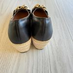 Black Espadrille Wedge Heels w/ Gold Chain – Women’s 38 / 7.5–8 Photo 1