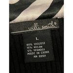 Willi Smith  Top Womens Large Black Zebra Print Zip Front Sleeveless Tank Photo 4