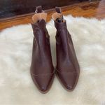 Code West Brown Faux Leather Pointed Toe Western Ankle Boots Photo 1