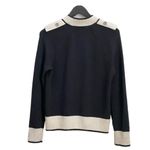 St. John Vintage Black/ Ivory Cream Wool Blend Jacket Skirt Set 2/S Photo 3