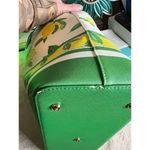 St. John Women's Lemon Print Tote Bag with Green Accents and Zip Closure Photo 12