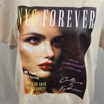 Forever 21  Cream Short Sleeve Graphic Fashion Tee woman’s size large Photo 1