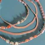 Loft  Minimalist Layered Herringbone Chain Gold Tone Multi-Colored Bead Necklace Photo 8