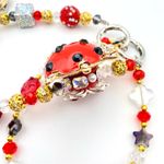 Handmade 🐞Luxury Bag/Phone Chain Charm/Keychain Rhinestone LADYBUG Bling Crystal Beads Photo 9