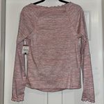 Free People NWT  Pink Long Sleeve Henley Photo 10