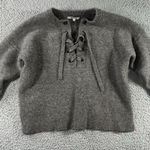 Madewell  Merino Wool Lace Up Sweater Women Medium Pullover Long Sleeve Y2K‎ Photo 0