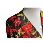 Karin Stevens Womens Vintage  Red Floral Shrug Cardigan Bolero  Sz 8 Photo 1