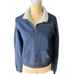 Hollister  navy‎ blue 3/4 zip up sweatshirt Photo 6
